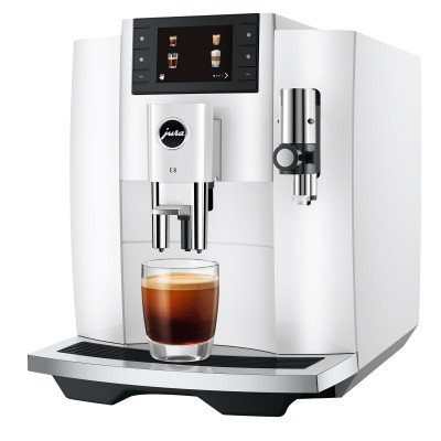 JURA E8 Piano White (EC) + Gratis proefpakket - 