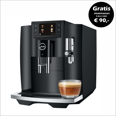 JURA E8 Piano Black (EC) + Gratis proefpakket -