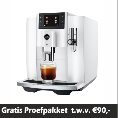 JURA E8 Piano White (EC) + Gratis proefpakket - 