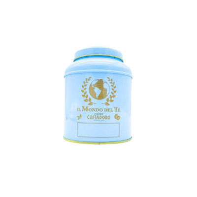 Pre oder - Theeblik il Monde del Te 125 grams pastelkleur lichtblauw - 