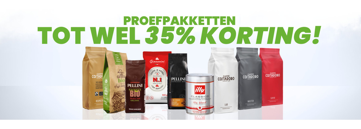 Proefpakketen koffie of thee !